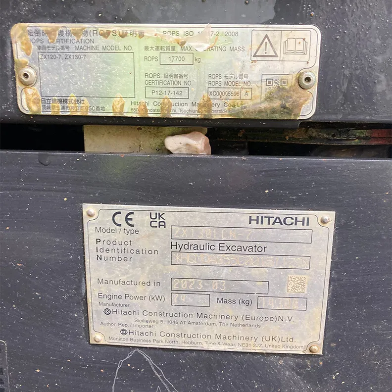 13T Excavator Hitachi ZX130LCN 2023